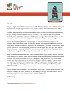 Read a letter from the author