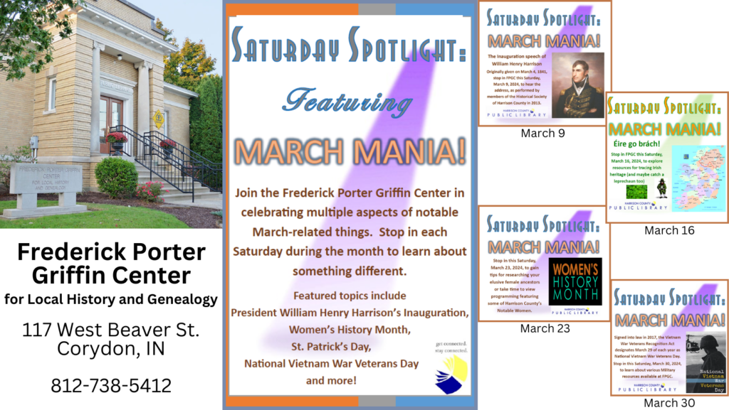 “Saturday Spotlight” at the Frederick Porter Griffin Center: MARCH MANIA!